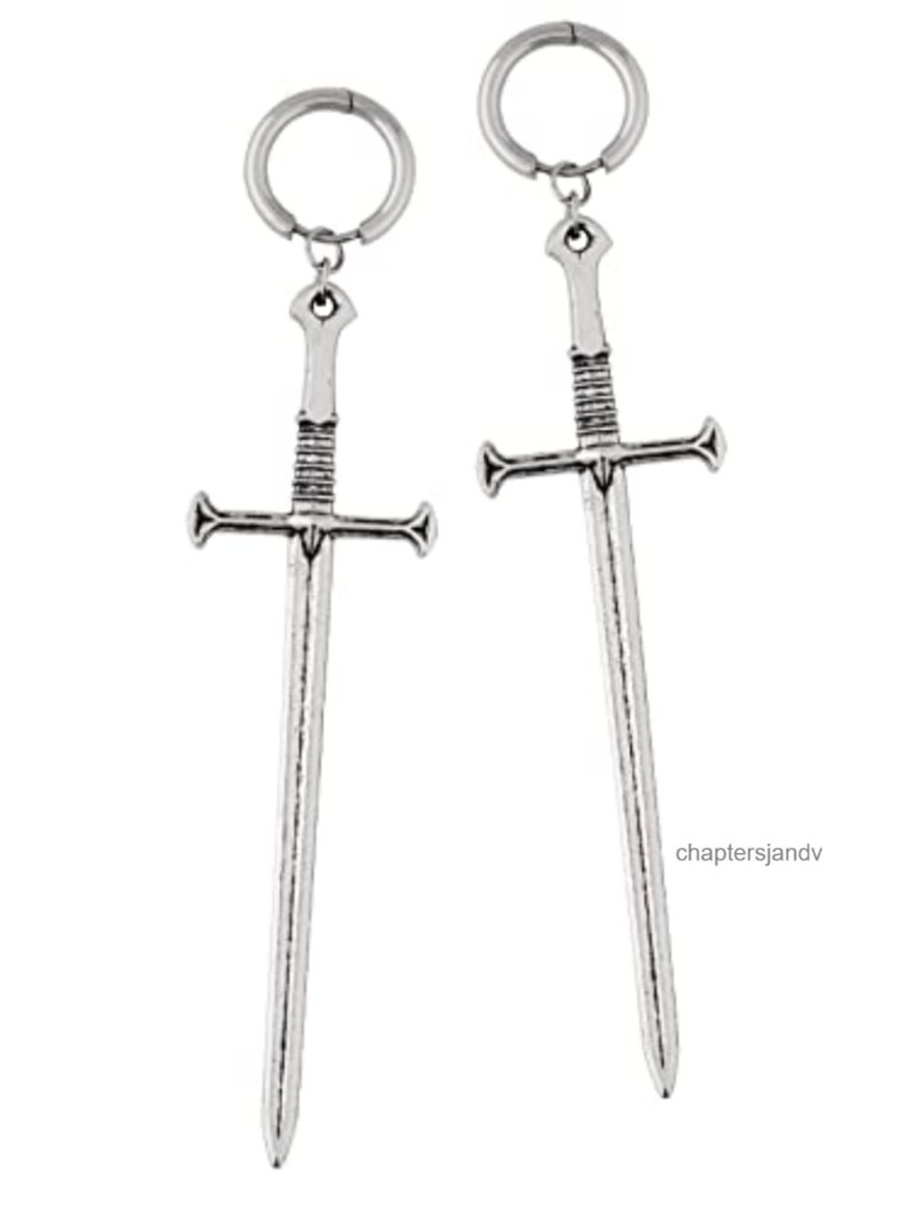 Gothic Sword Dangle Earrings Punk Grunge Emo Goth Jewelry Zinc Alloy